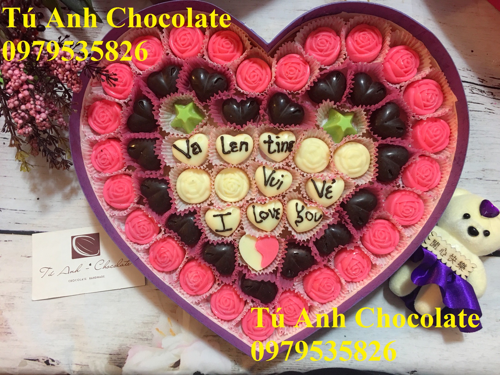 Những hình ảnh socola valentine 2019 ra mắt mới nhất của Tú Anh Chocolate