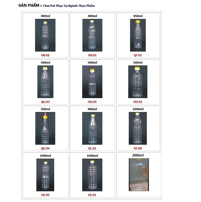 chai đựng nước mắm, dầu ăn