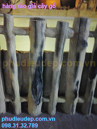 hàng rào giả gỗ, hàng rào trang trí tiểu cảnh sân vườn