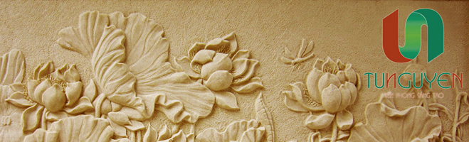 , phu dieu hoa sen, phu dieu sen nằm trong danh mục phù điêu hoa lá và  đẹp