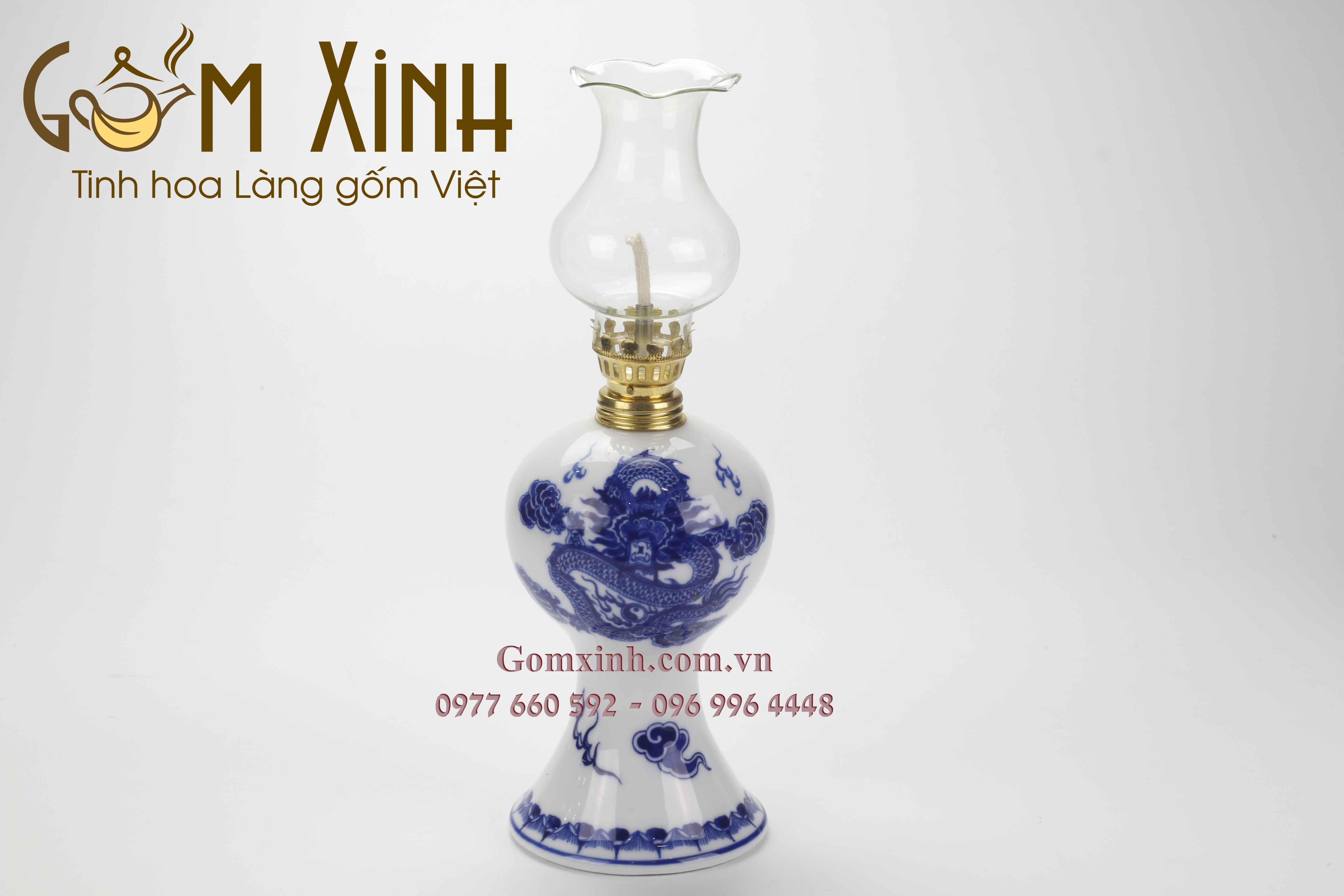 Đèn thờ họa tiết rồng S2 (cao 27cm)