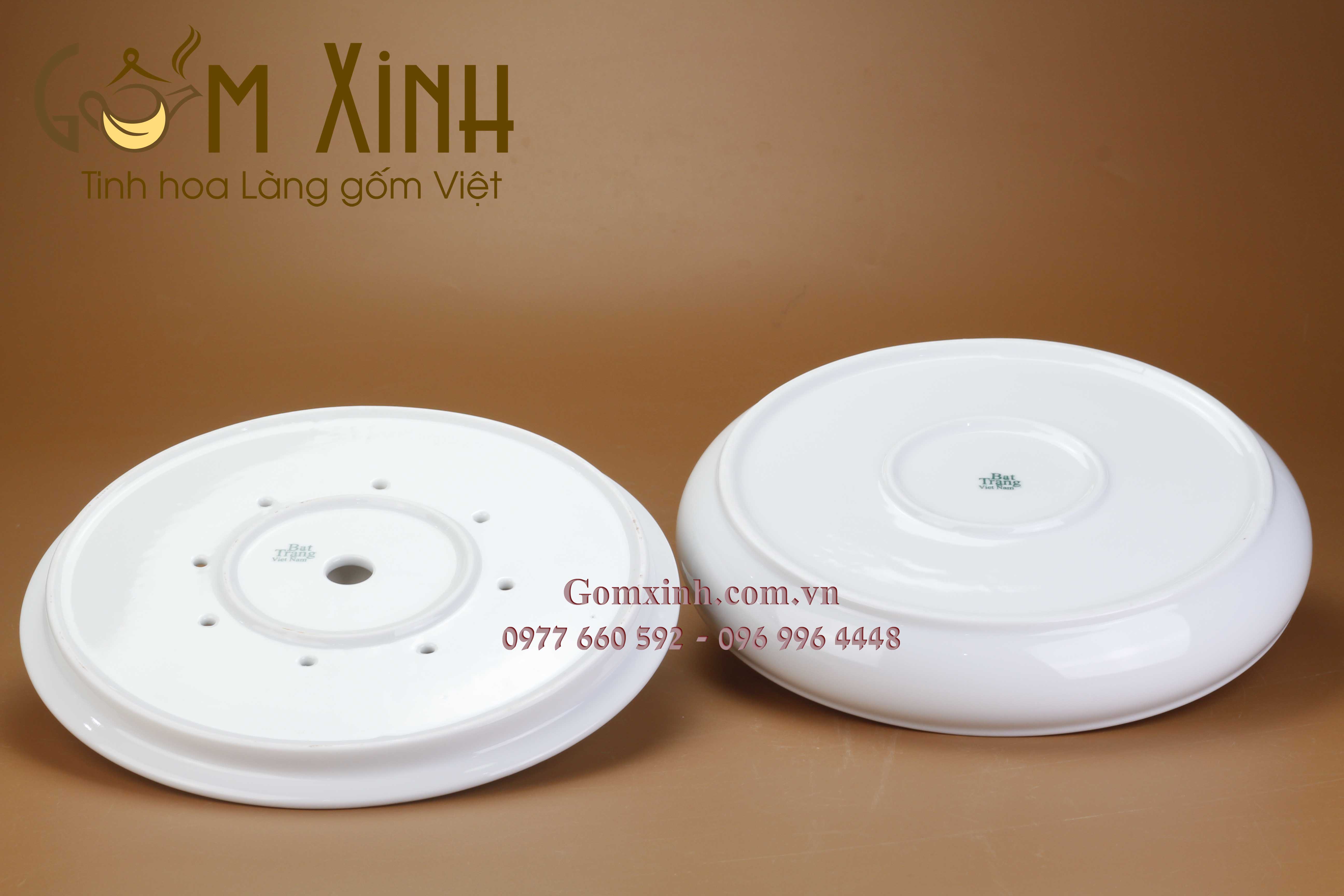 Bộ trà dáng Nhật kèm khay 2 lớp viền vàng kim