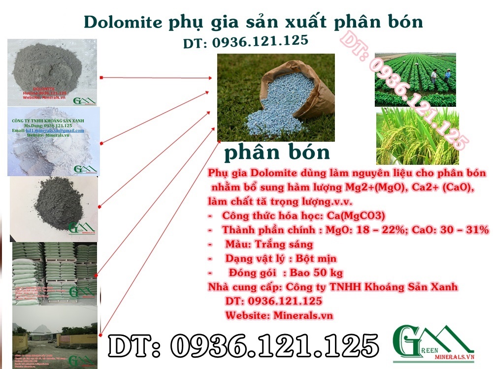 Dolomite phụ gia sản xuất phân bón