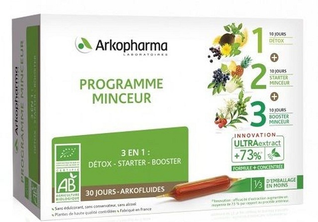 Arkopharma Arkofluide Programme Minceur Triple Action Bio Giảm cân thải độc