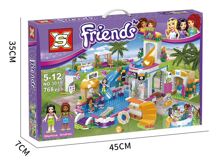 Đồ chơi Lego Friends Khu vui chơi công viên nước 768 chi tiết - SX3010