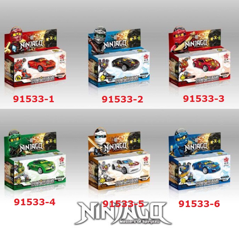 Hộp đồ chơi xe ô tô sắt ninjago biến hình robot