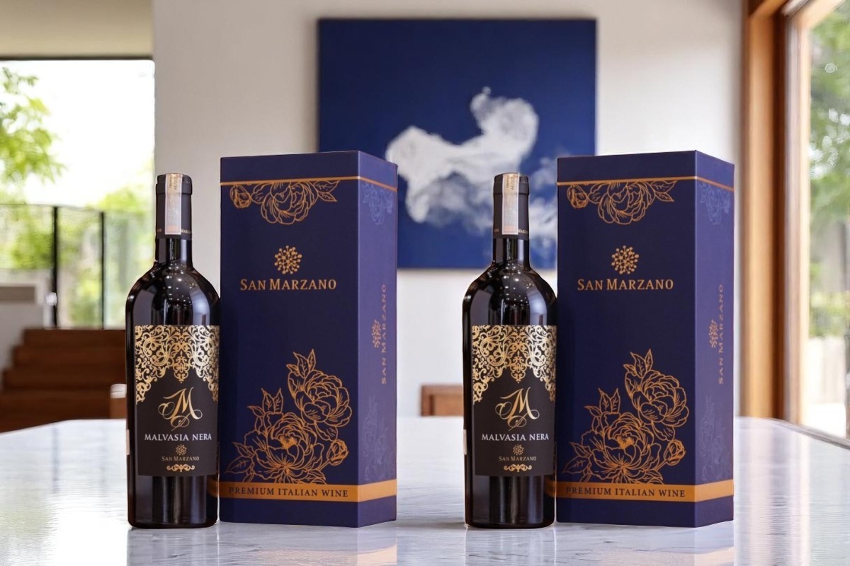 2 hộp rượu vang M Malvasia Nera
