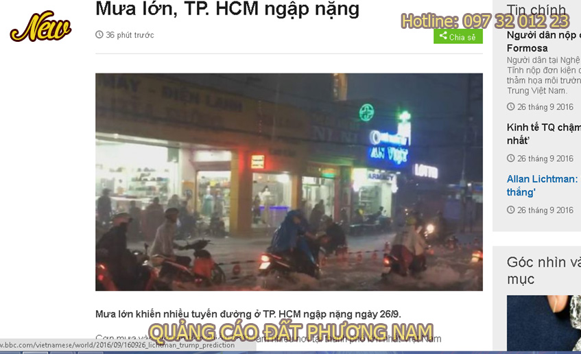 Biển Sài gòn sau cơn mưa lớn ở TP.HCM chiều 26/9 Biển Sài gòn sau cơn mưa lớn ở TP.HCM chiều 26/9