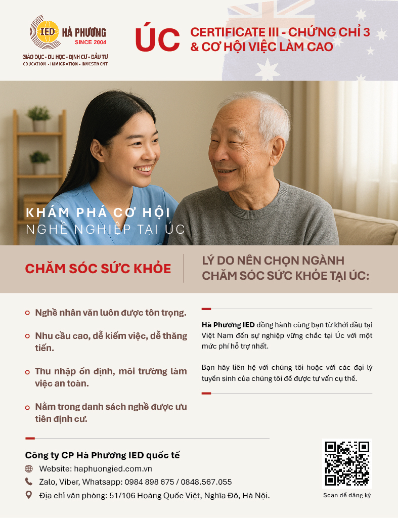KHÁM PHÁ CƠ HỘI ĐỊNH CƯ VÀ SỰ NGHIỆP NGÀNH CHĂM SÓC SỨC KHỎE TẠI ÚC!