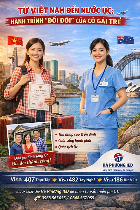 ✈️ TỪ VIỆT NAM ĐẾN NƯỚC ÚC: HÀNH TRÌNH "ĐỔI ĐỜI" CỦA CÔ GÁI TRẺ