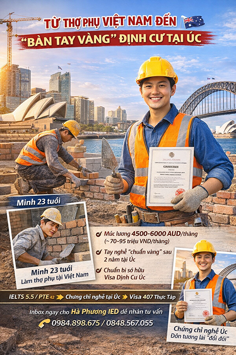 🏗️ TỪ THỢ PHỤ VIỆT NAM ĐẾN "BÀN TAY VÀNG" ĐỊNH CƯ TẠI ÚC