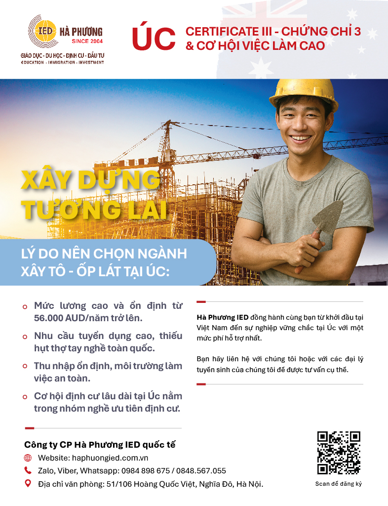 TỪ THỢ HỌC VIỆC TẠI VIỆT NAM – ĐẾN CÔNG DÂN TƯƠNG LAI TẠI ÚC