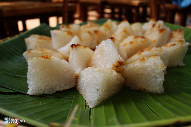 Cách làm bánh bò nướng - Pandan and Coconut Tapioca Cake