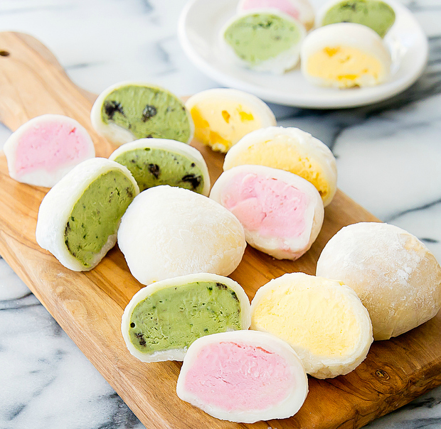 Cách làm bánh Mochi nhân kem - Ice-cream Mochi