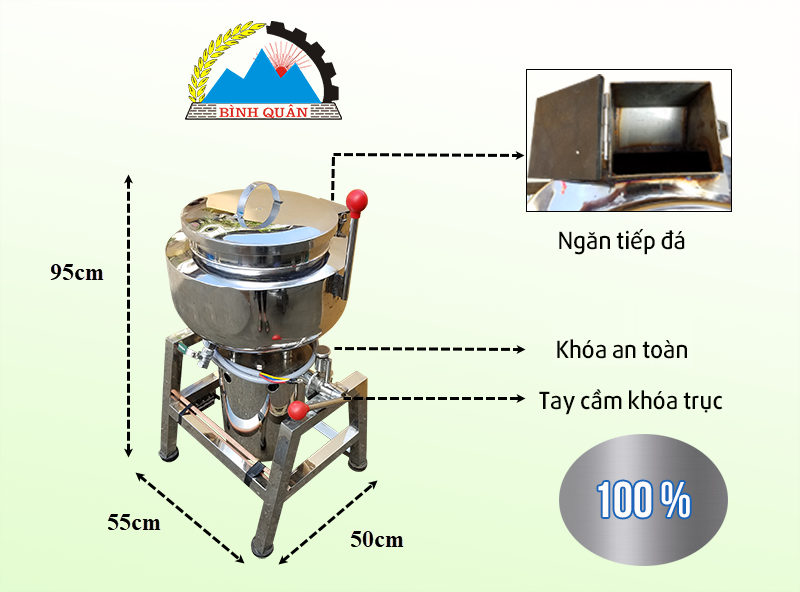 kích thước máy xay giò