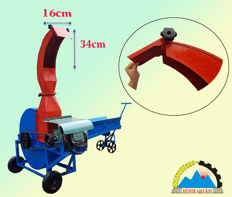 kích thước máy băm chuối công nghiệp