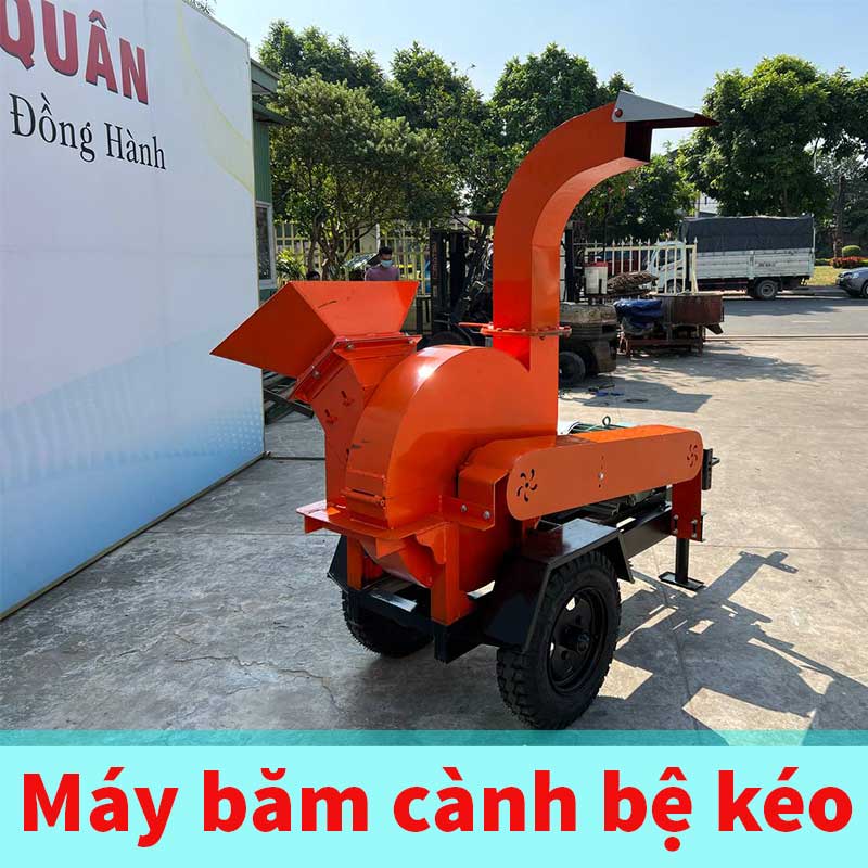 máy băm cành bệ kéo