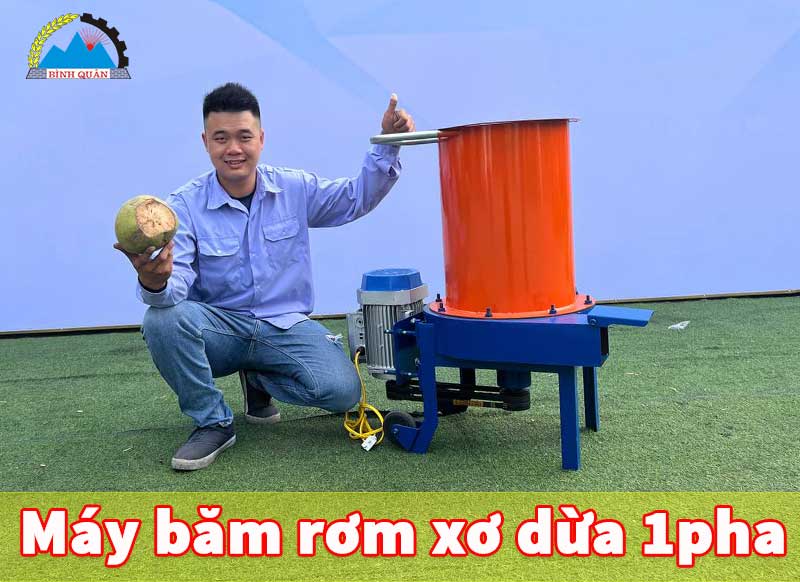 máy băm rơm xơ dừa 1pha