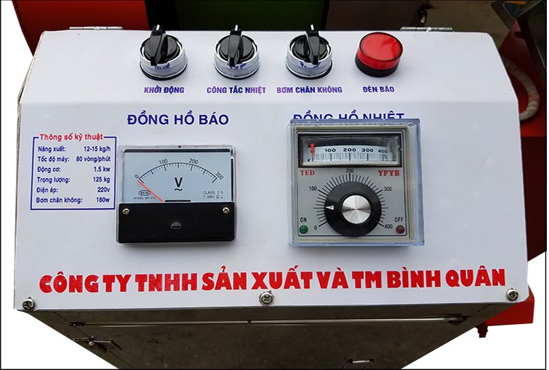 bảng điều khiển máy ép dầu lạc