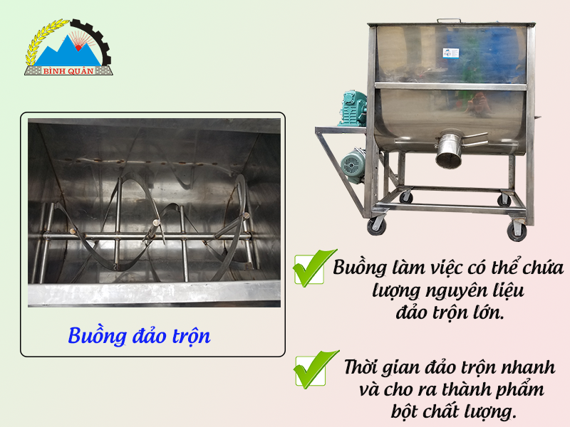 cấu tạo của máy trộn bột