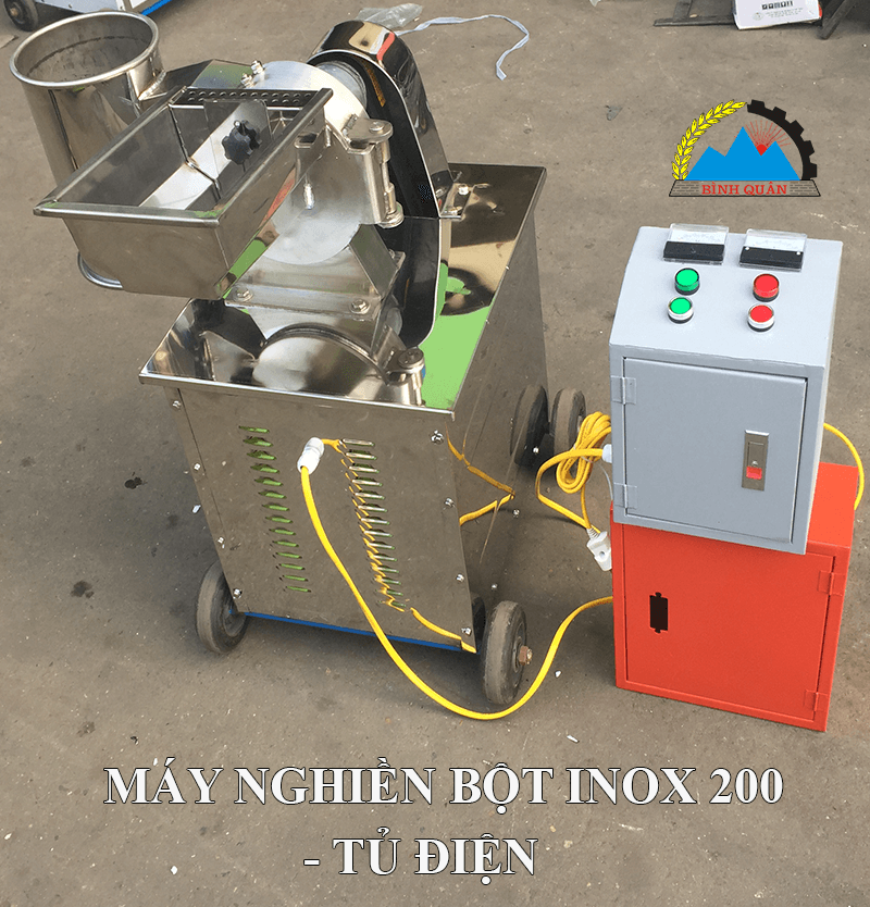 máy nghiền bột siêu mịn Inox 200