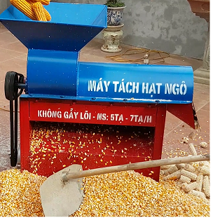 Máy tách ngô tròn hộp quạt siêu sạch