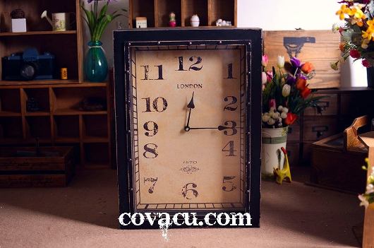 Đồng hồ hộp gỗ giả cổ