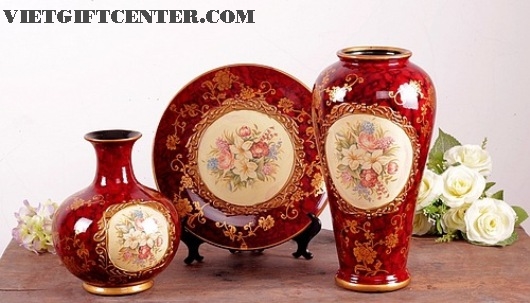 Bình đĩa gốm giả cổ đẹp 