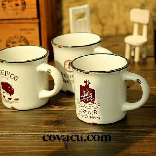 Ly sứ vintage cỡ nhỏ