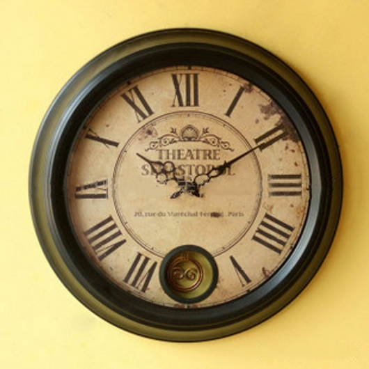 Đồng hồ treo tường quả lắc cổ điển, đơn giản, size lớn