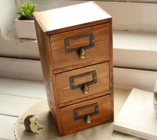 Hộp gỗ đựng đồ vintage