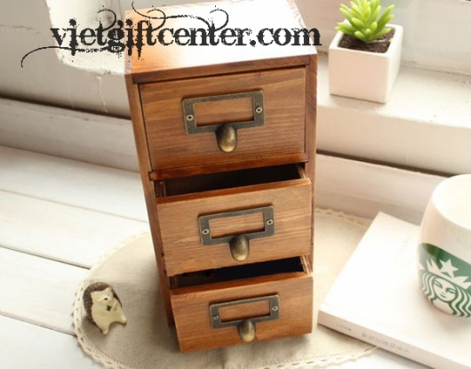 Hộp gỗ giả cổ vintage đẹp