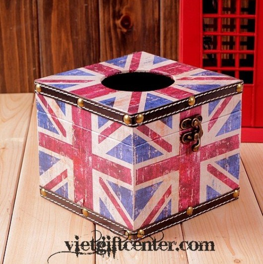 Hộp đựng giấy giả cổ cờ Mỹ đẹp