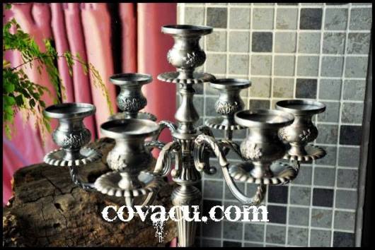 Chân nến giả bạc sang trọng