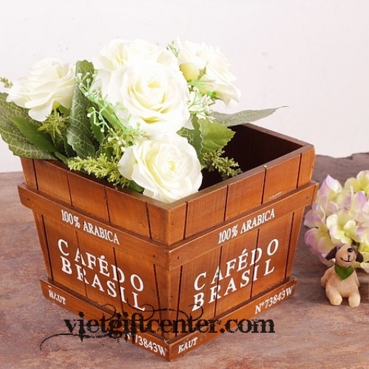 Thùng gỗ giả cổ vintage độc đáo