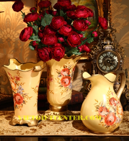 Bình hoa đẹp hoa văn vintage đẹp