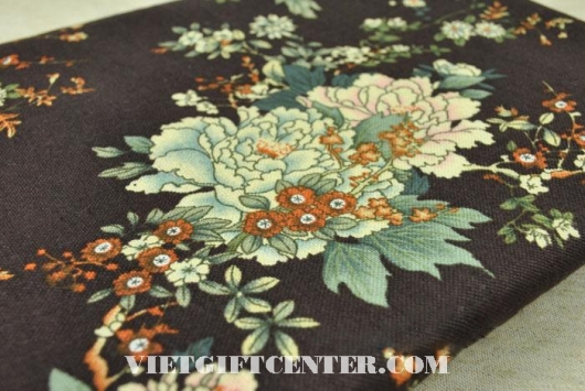 Khăn trải bàn vải canvas hoa văn trang trí nhà, quán