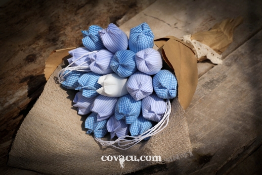 Hoa vải đẹp tulip handmade