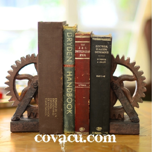 Cặp Bookend-chặn sách Bánh Răng