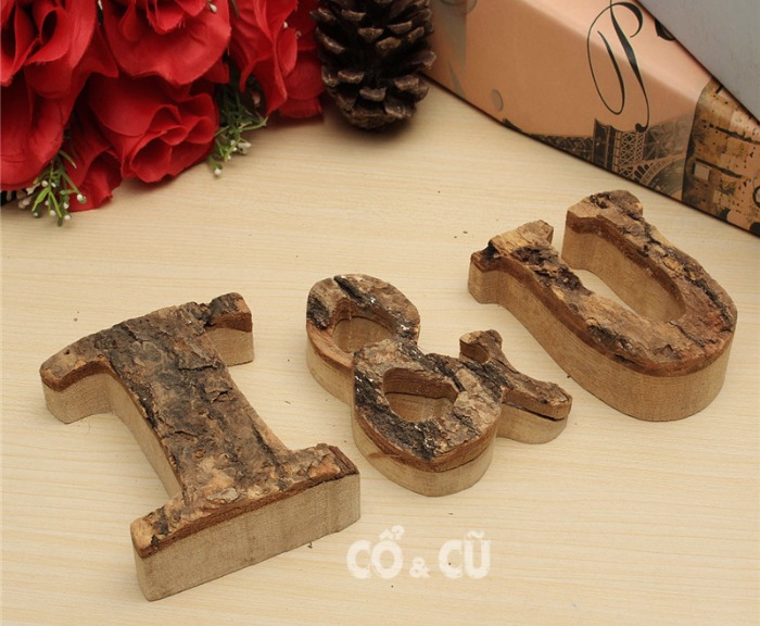 chữ cái gỗ handmade