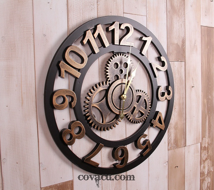 Đông hồ treo tường trang trí vintage