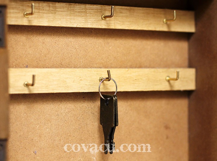 Tủ gỗ móc khóa mini 3 in 1 nhỏ xinh