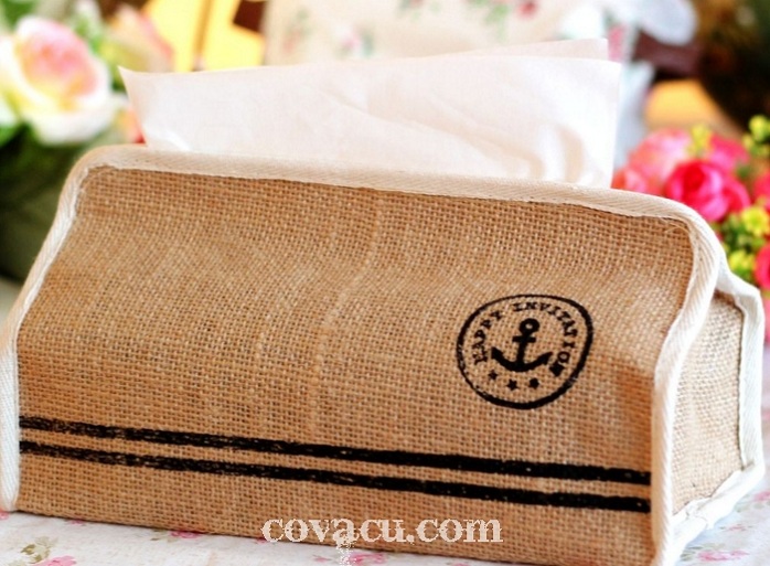Hộp đựng khăn vải bố mũi neo