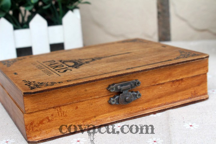 Hộp gỗ Vintage Paris