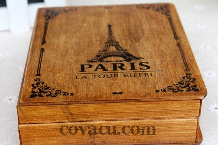 Hộp gỗ Vintage Paris 