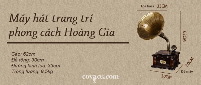 Máy hát đĩa than trang trí