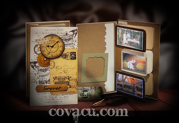 Fly album handmade Retro Clock