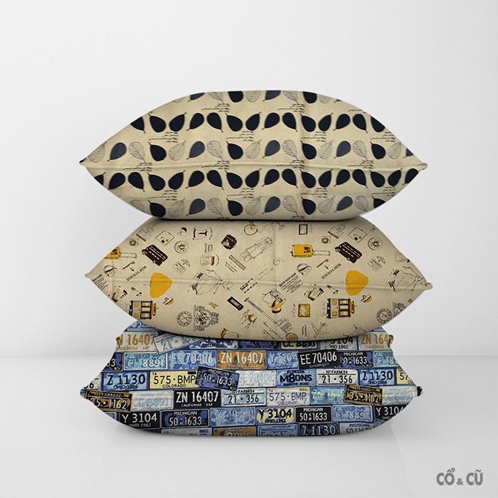 vỏ gối đẹp từ vải canvas