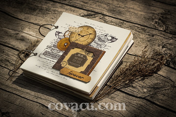 Scrapbook handmade Retro Clock