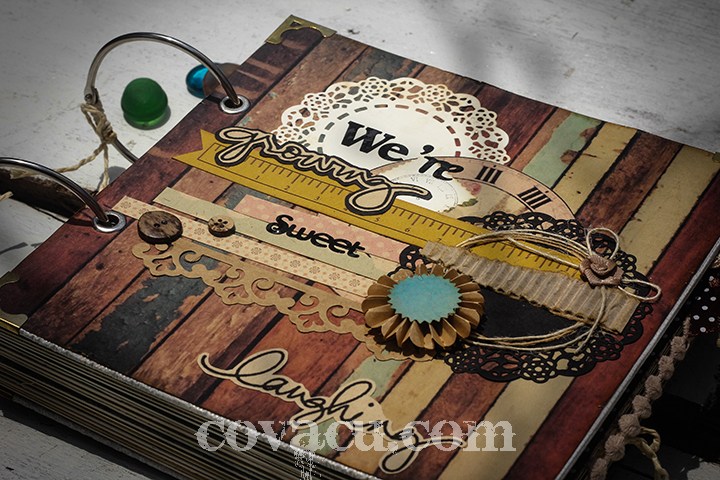 Quà handmade cho bé, cho tuổi trẻ - scrapbook We're Growing - Sweet Laughing
